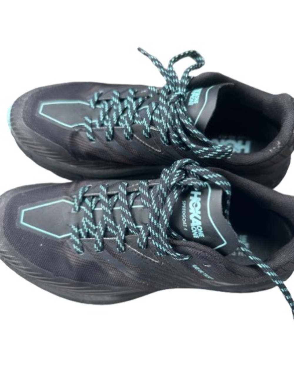 Hoka One One Black with Teal Logo Trail Running Shoe